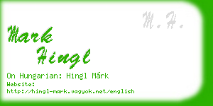mark hingl business card