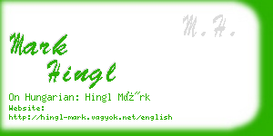 mark hingl business card